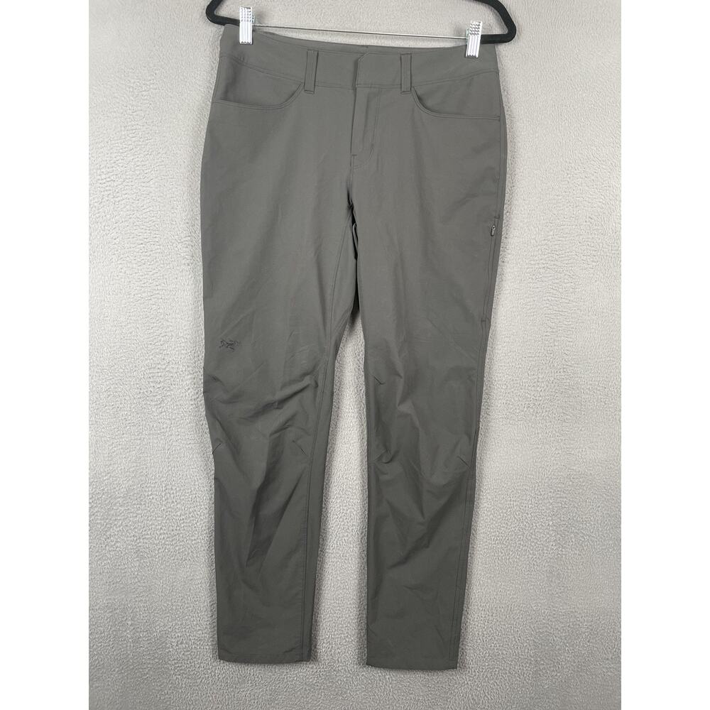 Arc'teryx Pants Womens 8 Gray Mica Chino Slim Stretch Pockets Travel Casual